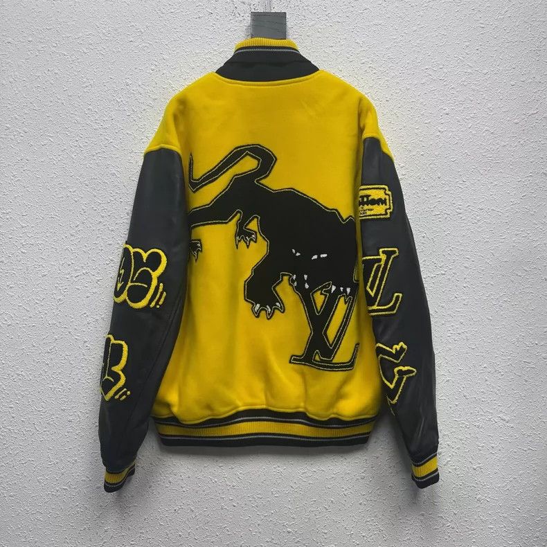 Louis Vuitton Louis Vuitton Black and Yellow Color-Block Leather Sleeve Size US L / EU 52-54 / 3 - 2 Thumbnail