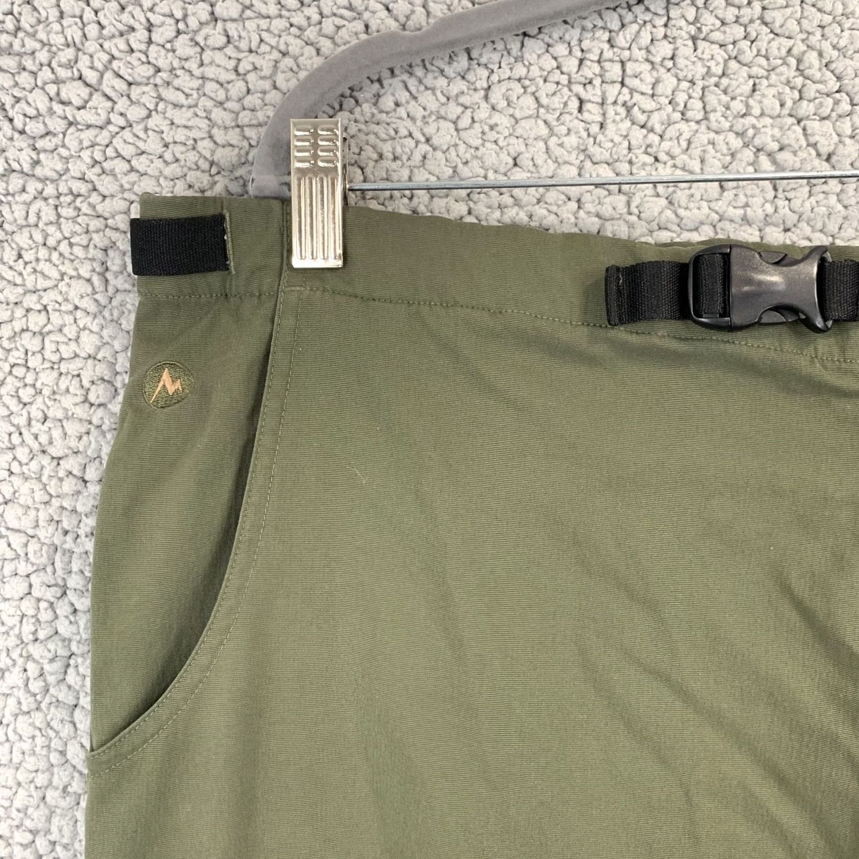Marmot Marmot Shorts Mens 38 Army Green 3X DRY Stretch Nylon Outdoor Belted Cargo Pocket Size US 38 / EU 54 - 2 Thumbnail
