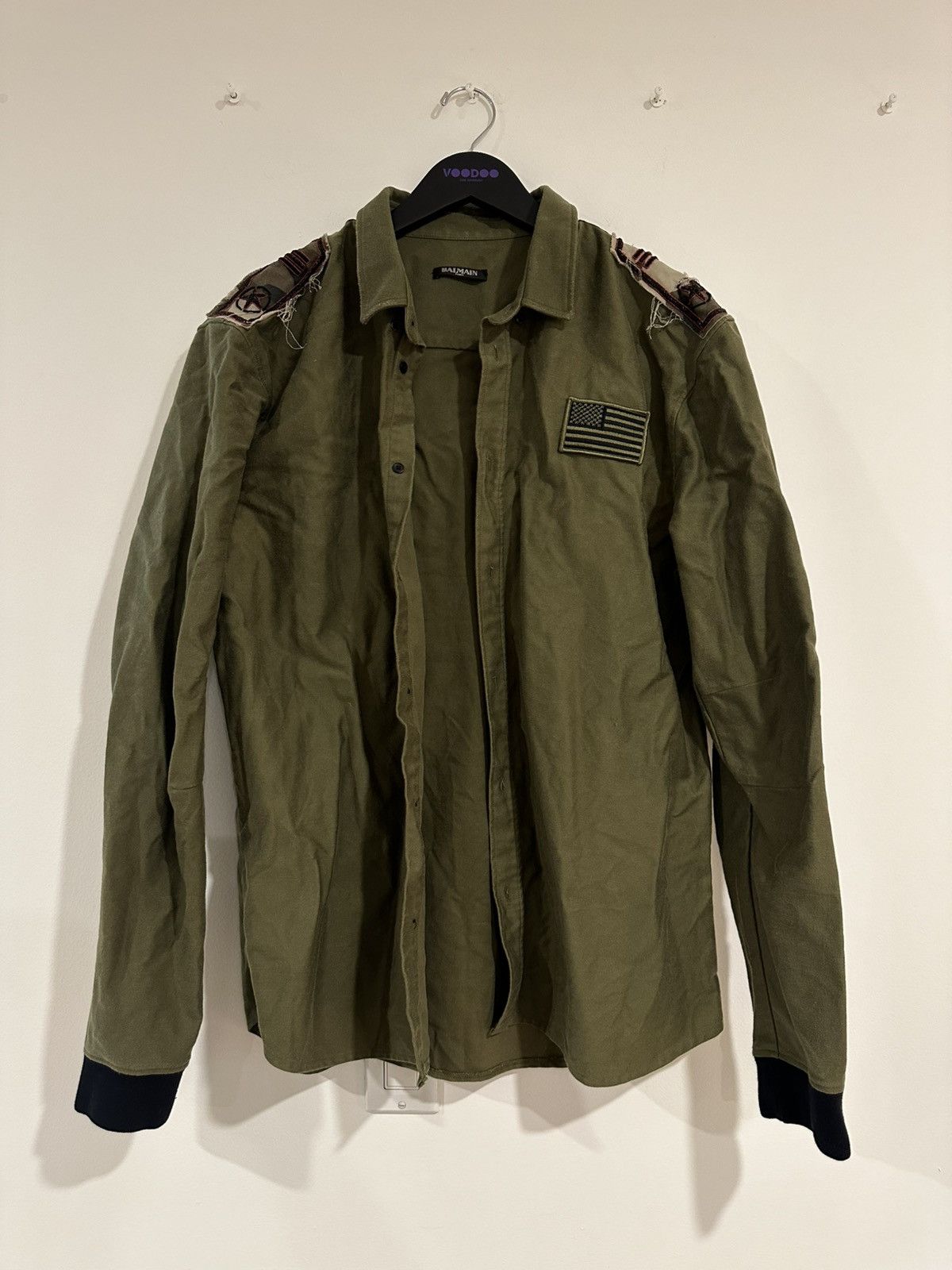 Balmain military style shirt