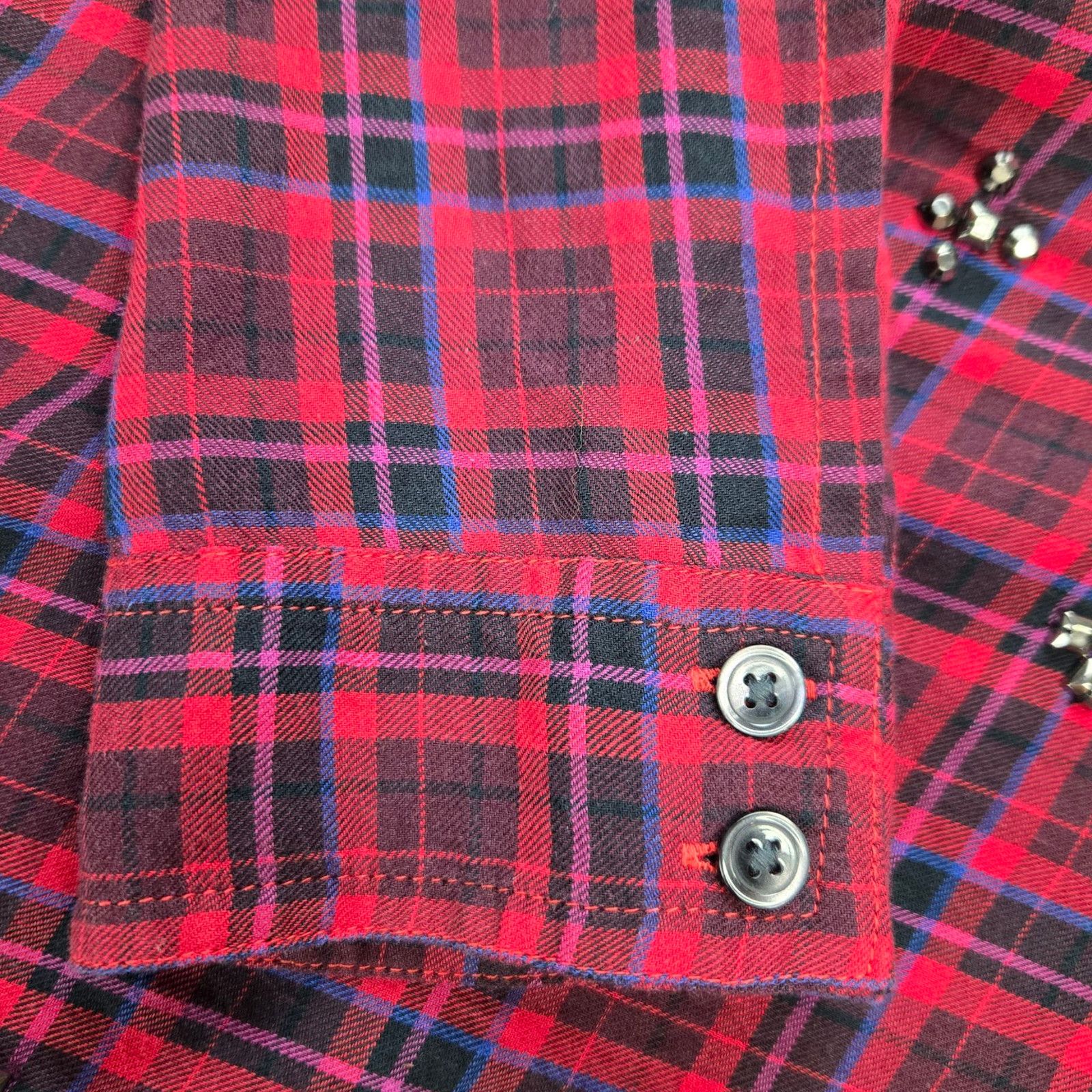 Other Embellished Plaid Button Down Shirt Flannel Size Medium Size M / US 6-8 / IT 42-44 - 9 Thumbnail