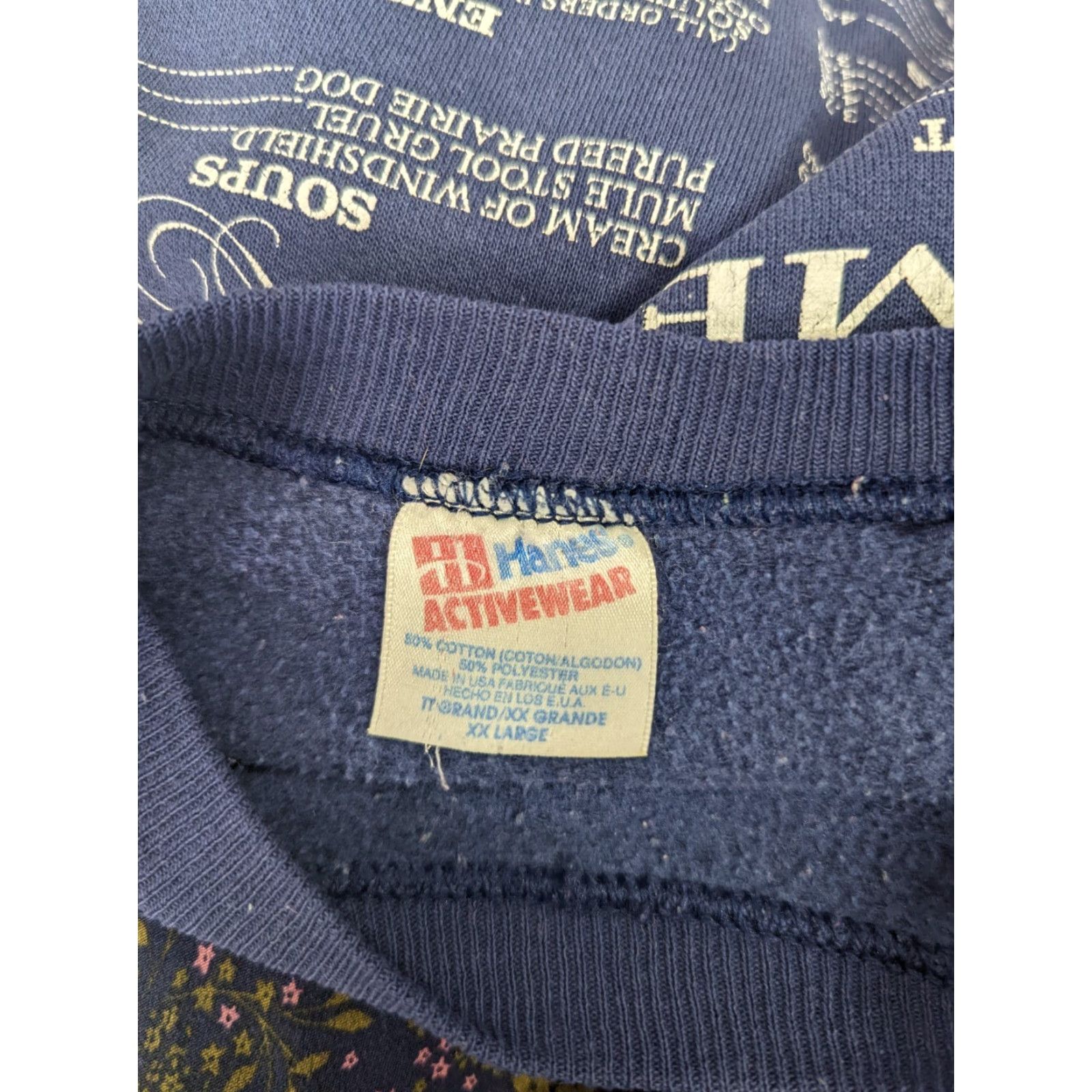 Hanes VINTAGE Hanes Road Kill Grille Sweatshirt Crewneck 2XL XXL Blue Distressed Men Size XL? Size US XXL / EU 58 / 5 - 3 Thumbnail
