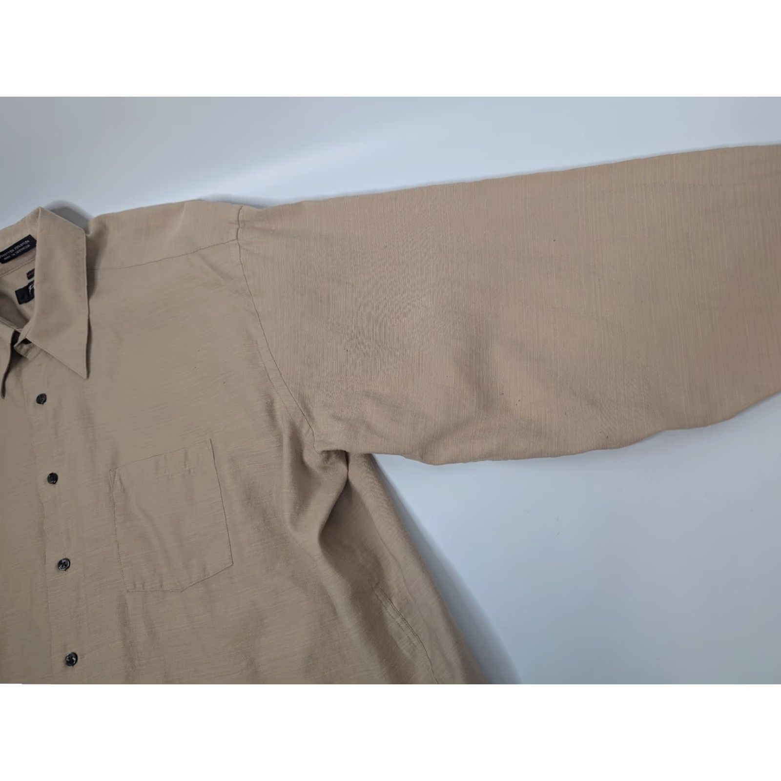 Fubu Fubu Shirt Men's XL Beige Button Up Long Sleeve Streetwear Y2K 90s Hip Hop Casual Size US XL / EU 56 / 4 - 5 Thumbnail