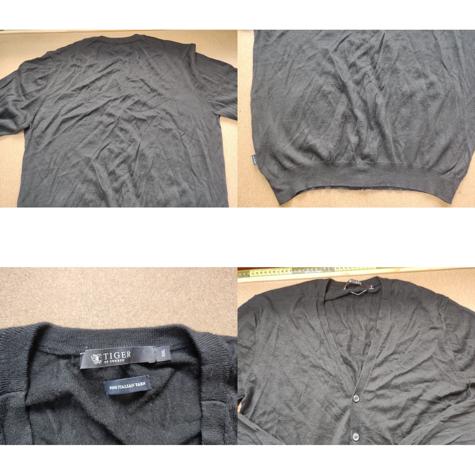 Tiger of Sweden VINTAGE TIGER OF SWEDEN Cardigan Mens 2XL Knitted Button Up Pockets Tee? Size US XXL / EU 58 / 5 - 8 Thumbnail