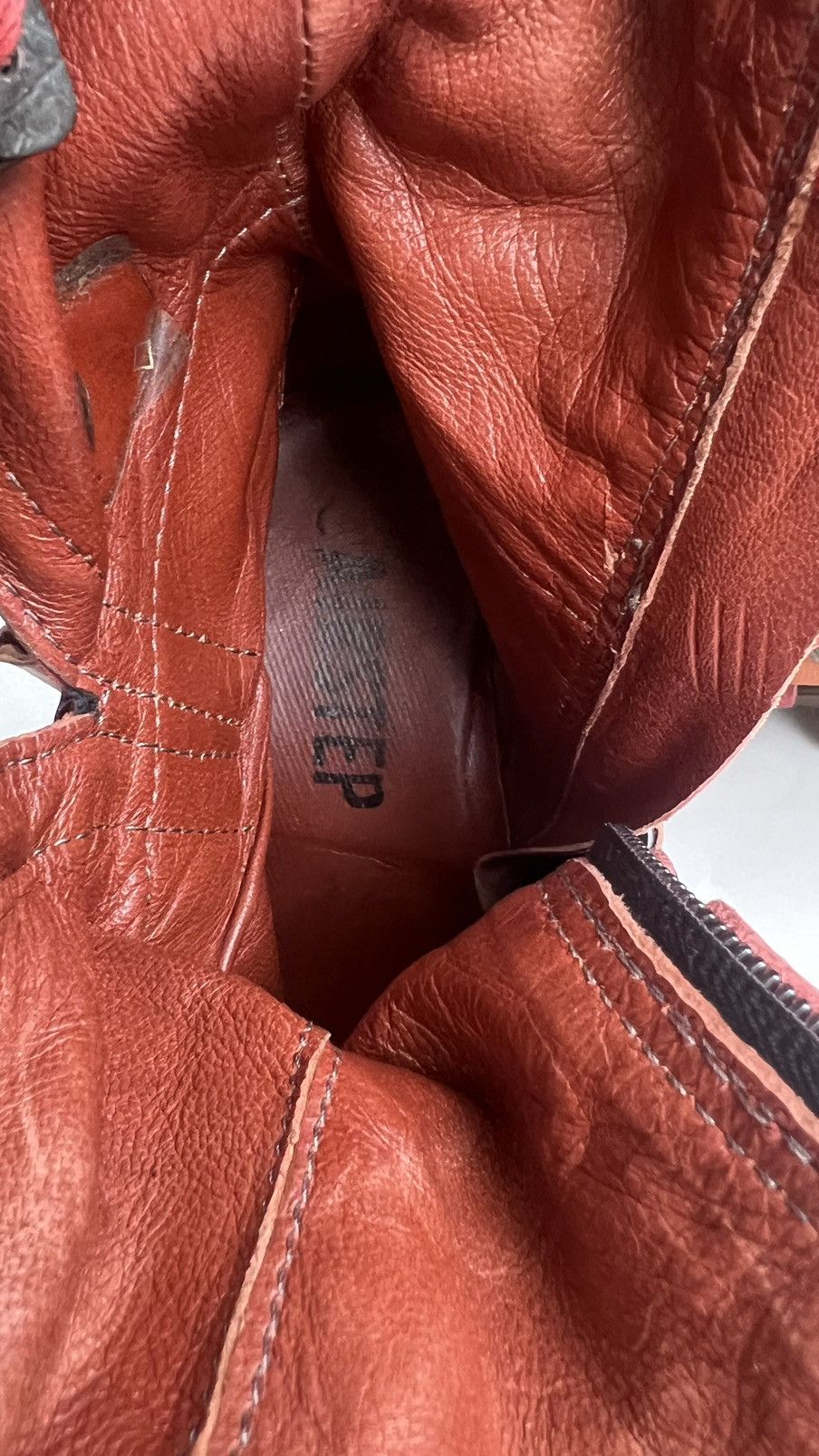A.S.98 As 98 Airstep Zipper Boho Biker Red distressed boot Size US 8 / IT 38 - 11 Thumbnail