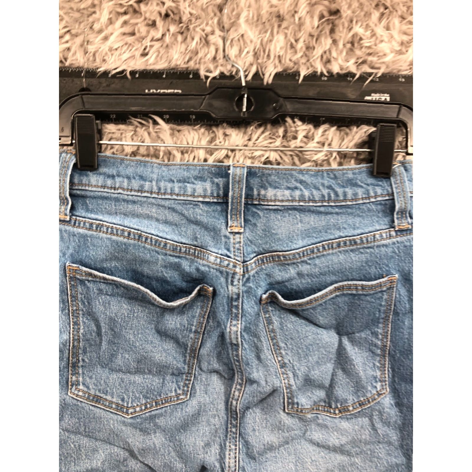 Vintage Universal Threads Skirt Womens Midi Blue Denim Straight & Pencil 0 Regular Slit Pockets Button Front Size 25" / US 0 / IT 36 - 6 Thumbnail