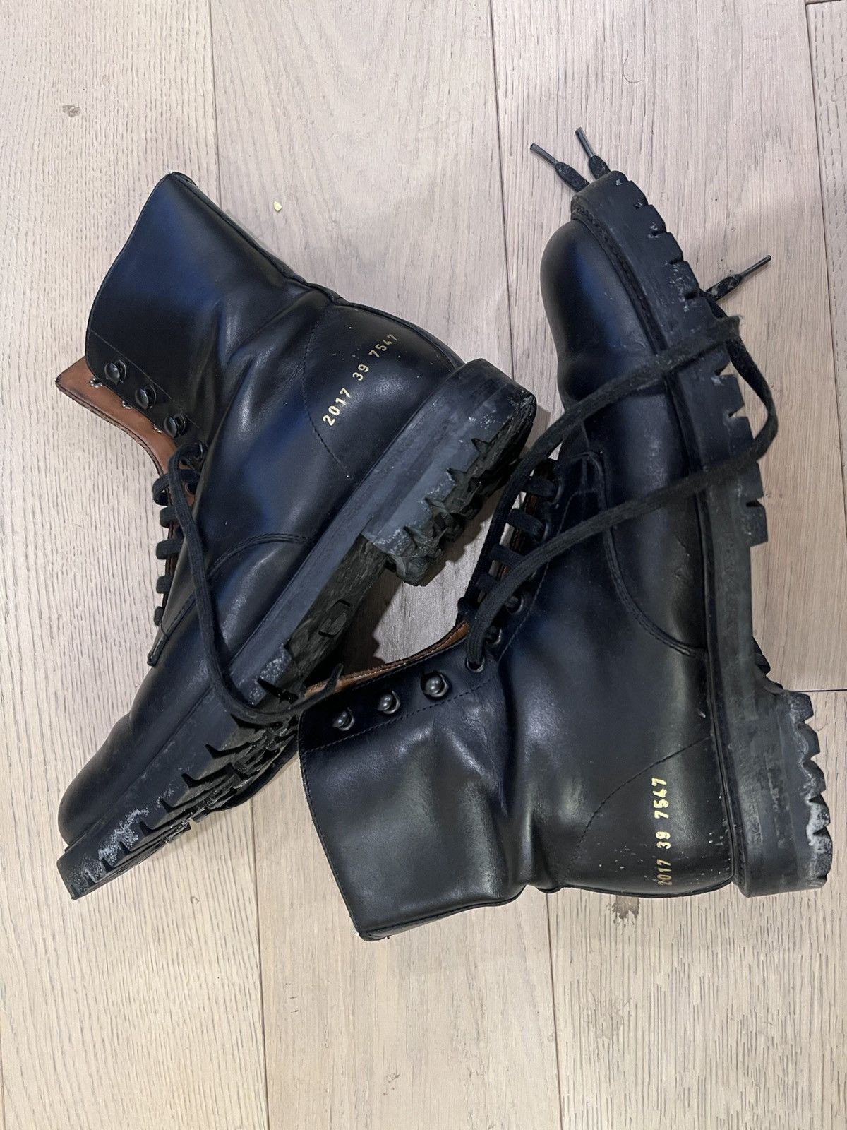 Common Projects Common Projects black leather boots Size US 6.5 / EU 39-40 - 5 Thumbnail