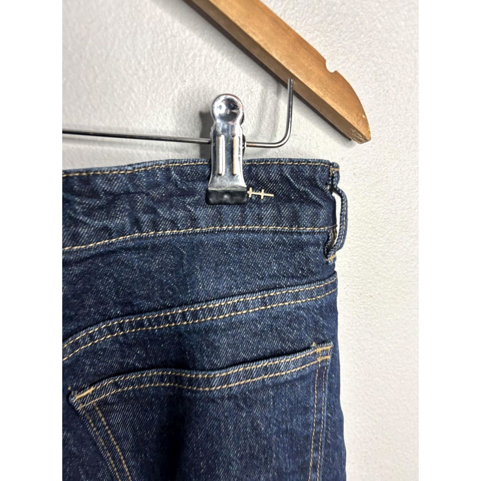 Vintage Habitual Jeans Womens 8 Dark Wash Seamed Straight Leg Cropped Hem Denim Zip Pockets 5-Pocket Womens Mens Girls 90s? Size 30" / US 8 / IT 44 - 5 Thumbnail