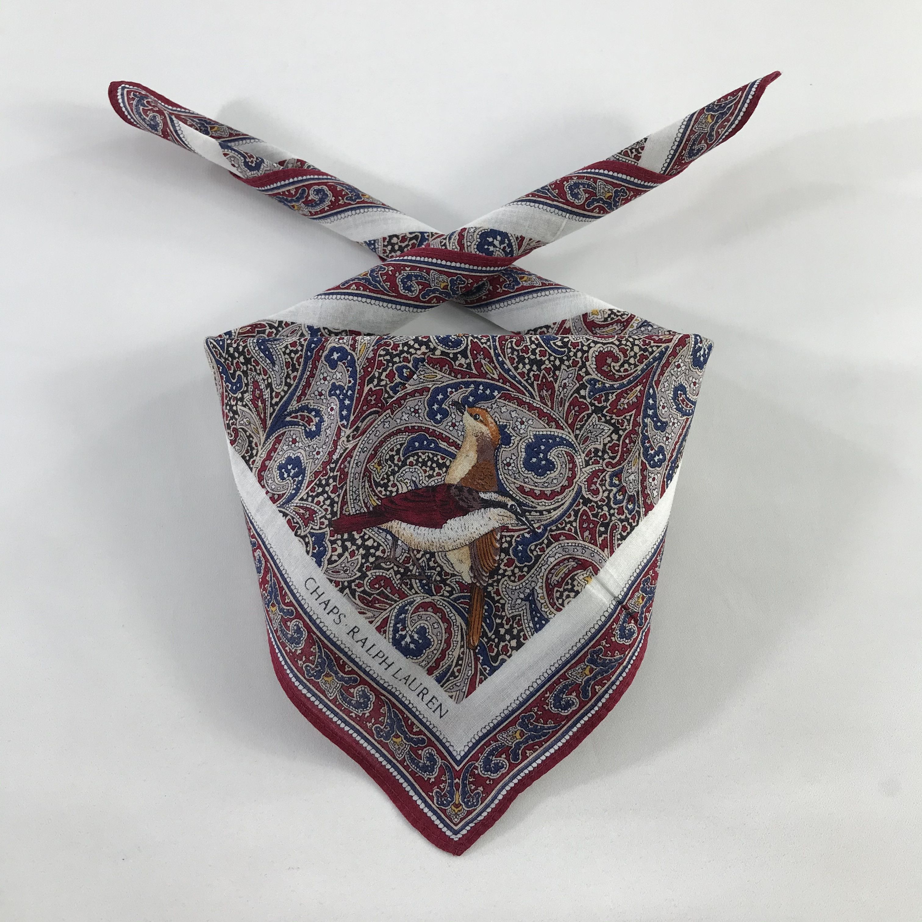 Chaps Ralph Lauren × Vintage Chaps Ralph Lauren Bandana / Handkerchief /Neckerchief -S612 Size ONE SIZE - 3 Thumbnail