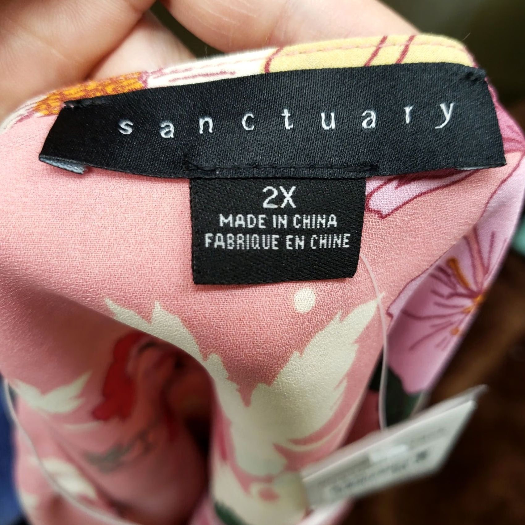 Sanctuary Sanctuary Blouse V-Neck Elbow Sleeve Floral Multicolor 2X Womens Plus New Size XXL / US 16-18 / IT 52-54 - 6 Thumbnail