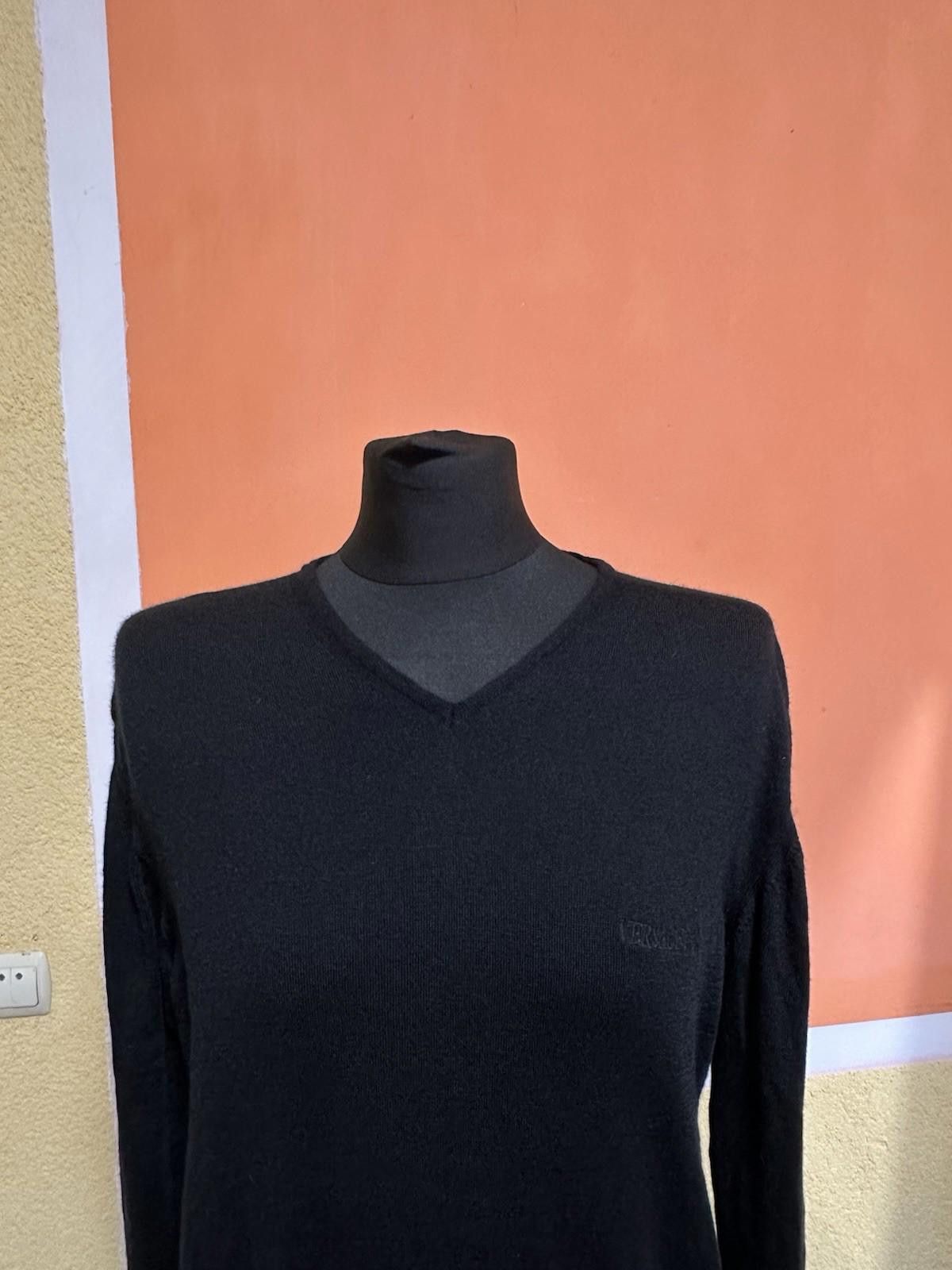 Versace Jeans Couture Versace Jeans Couture Logo Wool Sweater Vintage Black Size L Size US L / EU 52-54 / 3 - 2 Thumbnail