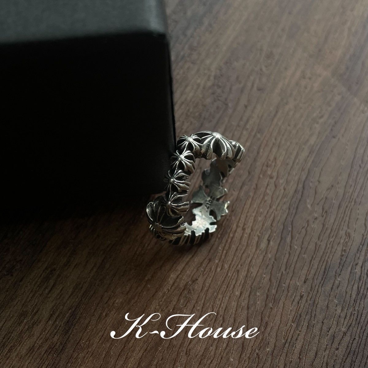 Chrome Hearts Chrome Hearts Silver Wave CH Crosses Ring Size ONE SIZE - 1 Thumbnail