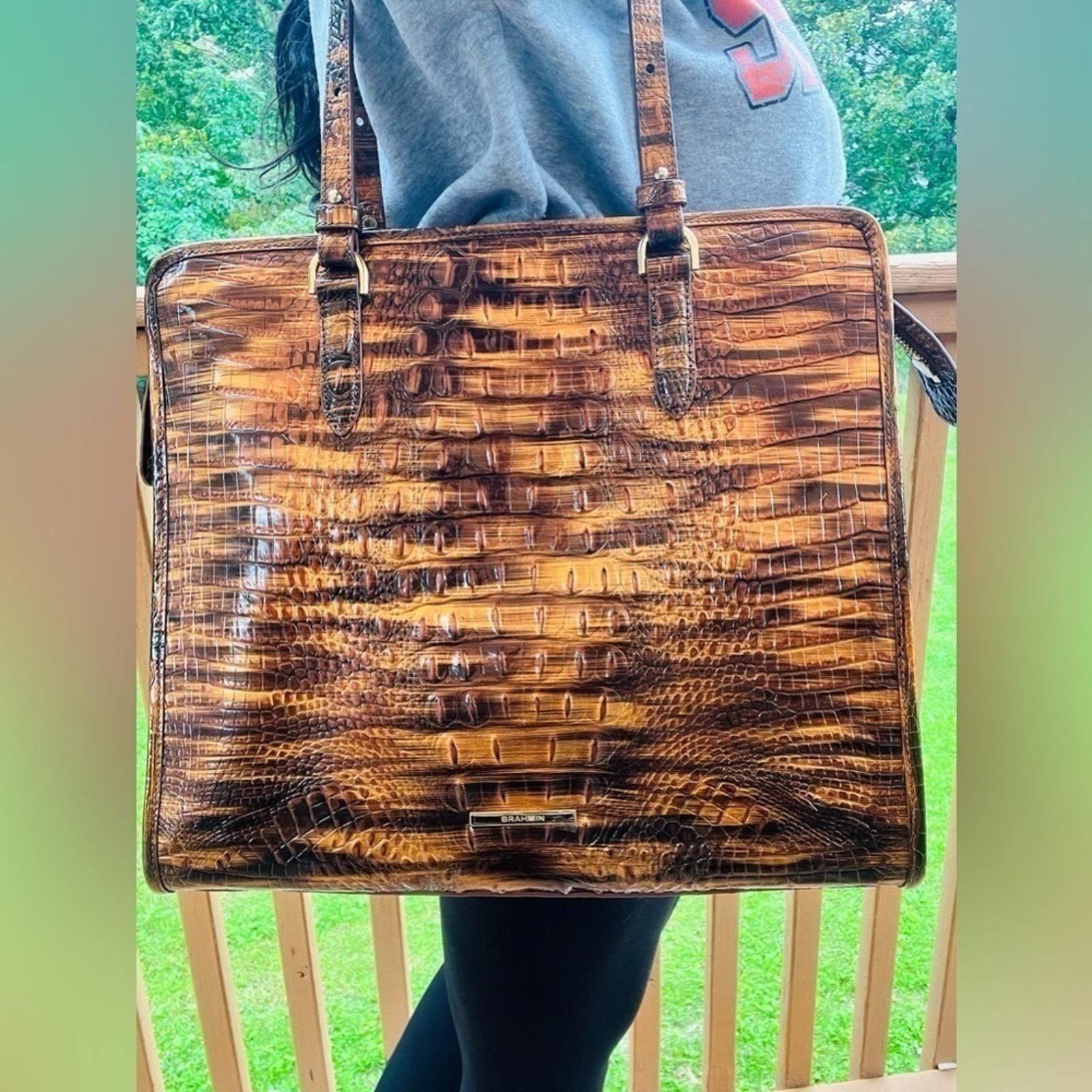 BRAHMIN Brahmin Tigers Eye Melbourne Tote Bag​​​ NWT Size ONE SIZE - 7 Thumbnail