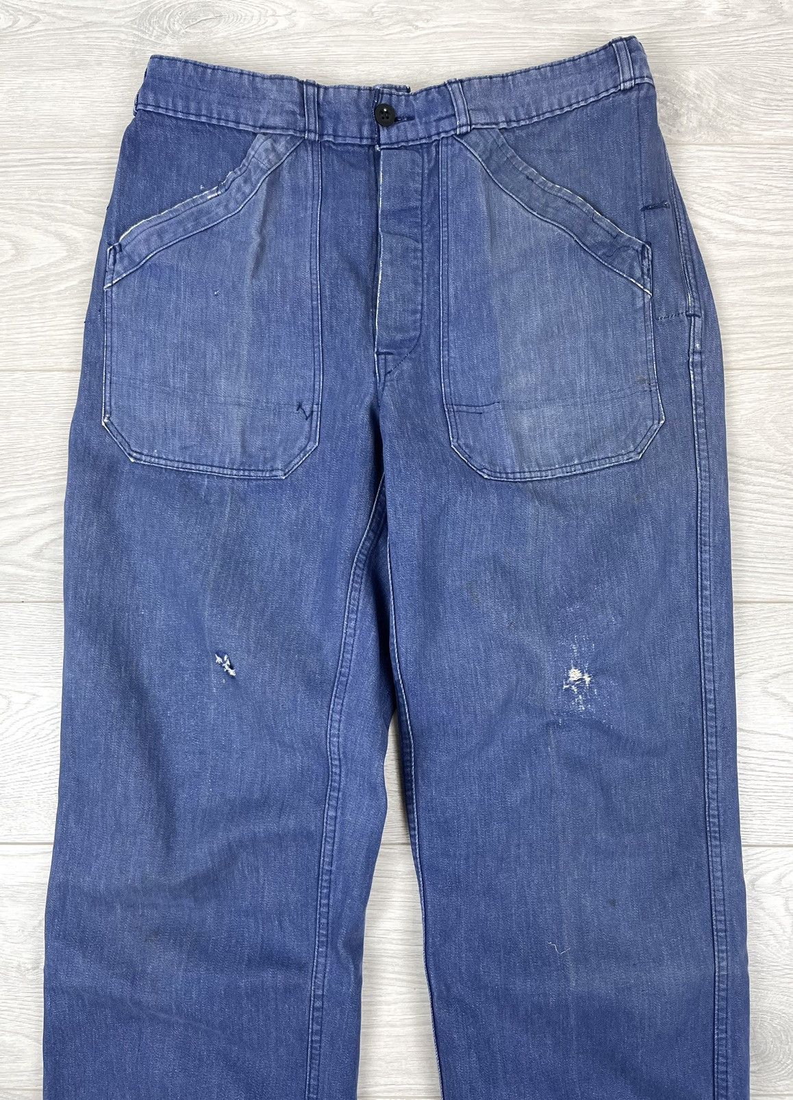 Japanese Brand × Le Laboureur × Vintage Le Laboureur Vintage Faded Blue French Work Pants Size US 34 / EU 50 - 3 Thumbnail
