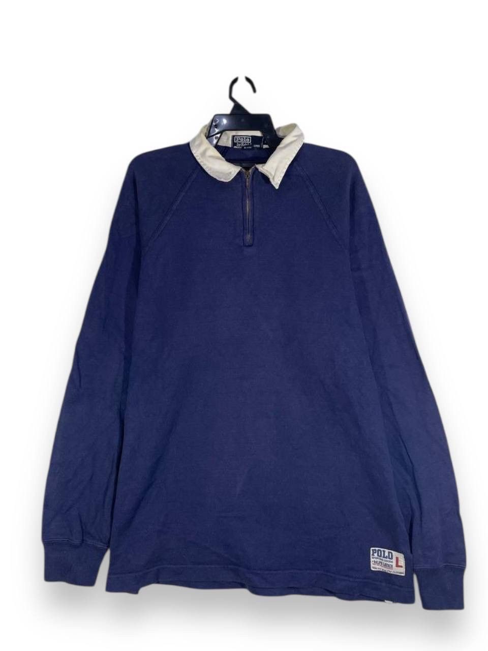 Polo Ralph Lauren Vintage 90s polo half zipper rugby shirts size L Size US L / EU 52-54 / 3 - 1 Thumbnail