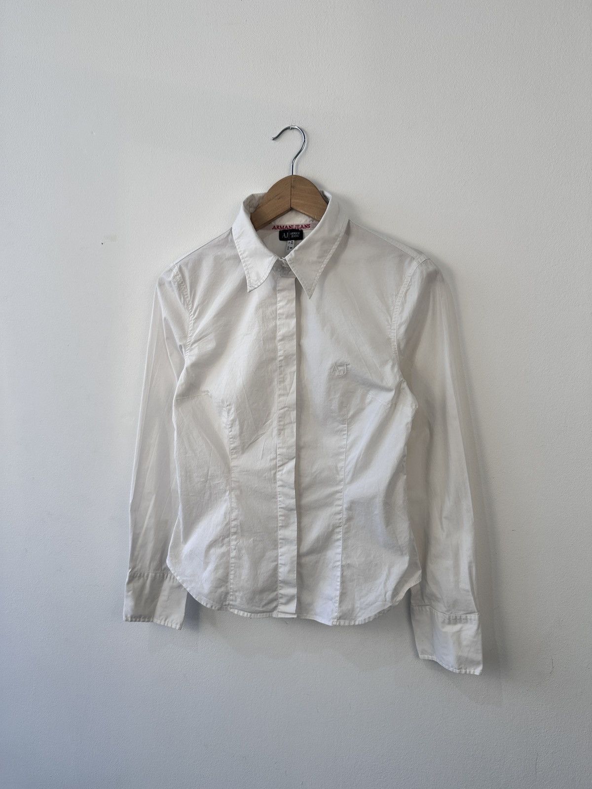 Armani Armani Jeans Cotton Stretch Shirt Blouse Logo Size US 6 Size M / US 6-8 / IT 42-44 - 4 Thumbnail