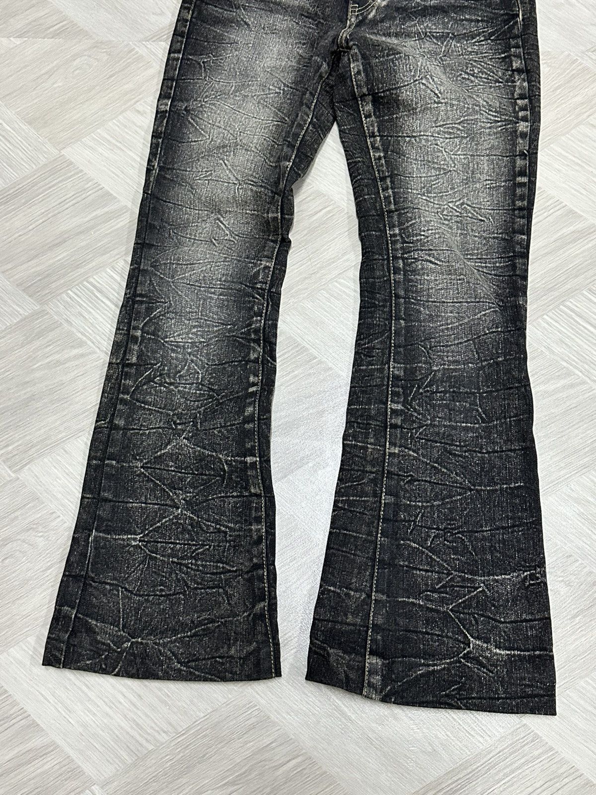 If Six Was Nine Super Flare Vintage Daily Topics Washed Denim Pants Size US 28 / EU 44 - 3 Thumbnail