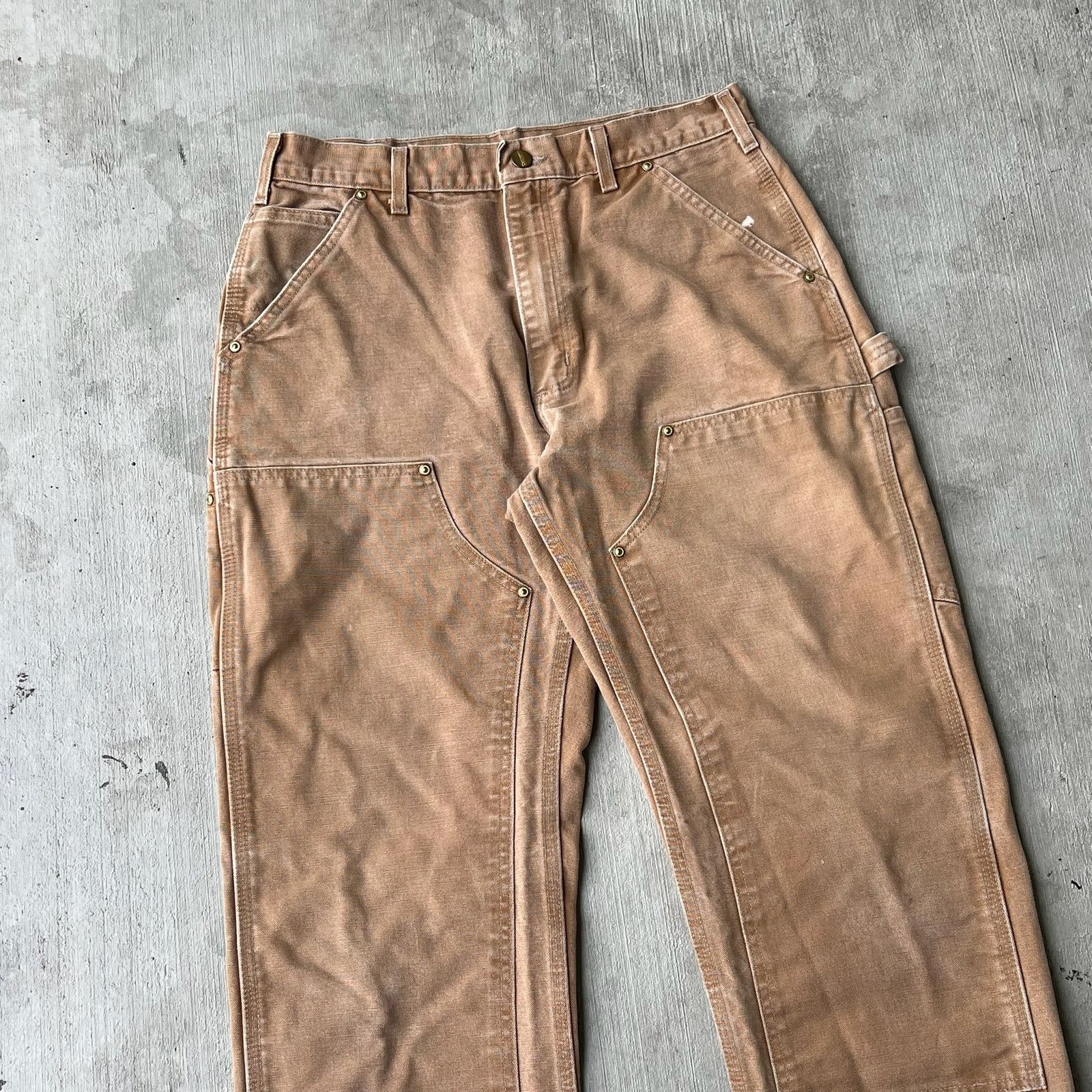 Carhartt × Vintage Carhartt brown double knee work wear carpenter pants Size US 30 / EU 46 - 2 Thumbnail