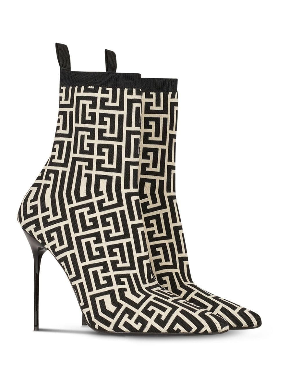 Balmain o1s1wg110925 Sky Ankle Boots in Black/White Size US 6 / IT 36 - 3 Thumbnail