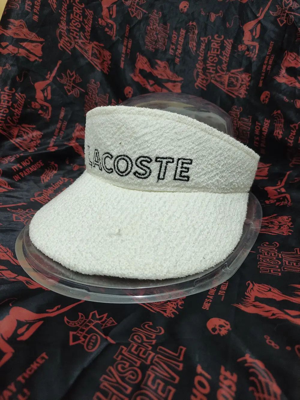 Lacoste × Vintage LACOSTE SPELLOUT VINTAGE VISOR CAP GOLF STYLE Size ONE SIZE - 9 Thumbnail
