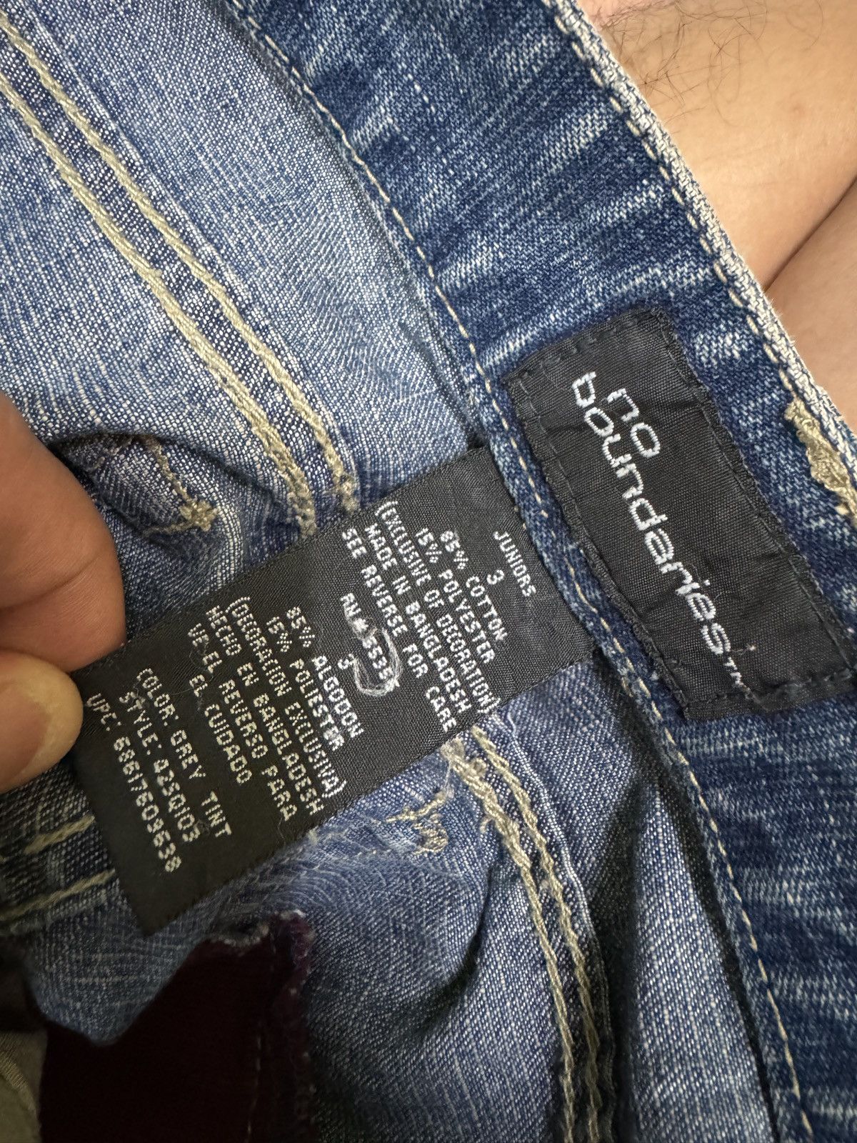 Hysteric Glamour No Boundaries Y2K Patchwork Velvet Bootcut Flare Denim Jeans Size US 27 - 16 Thumbnail