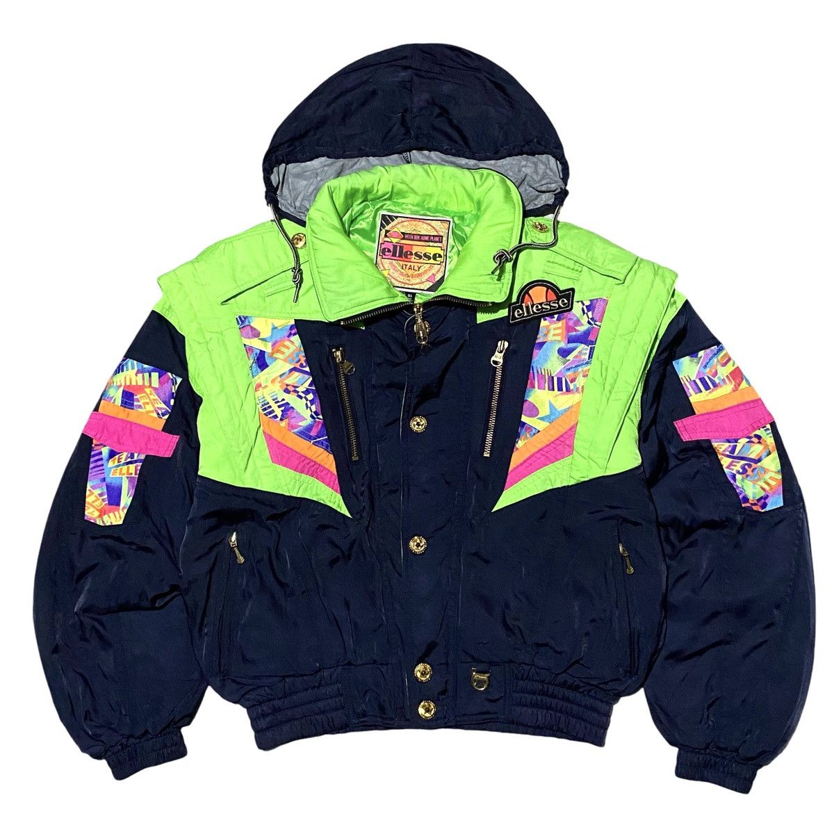 Ellesse × Vintage 🔥SALE🔥 Vintage 90s Ellesse multicolour ski jacket Size US L / EU 52-54 / 3 - 4 Thumbnail