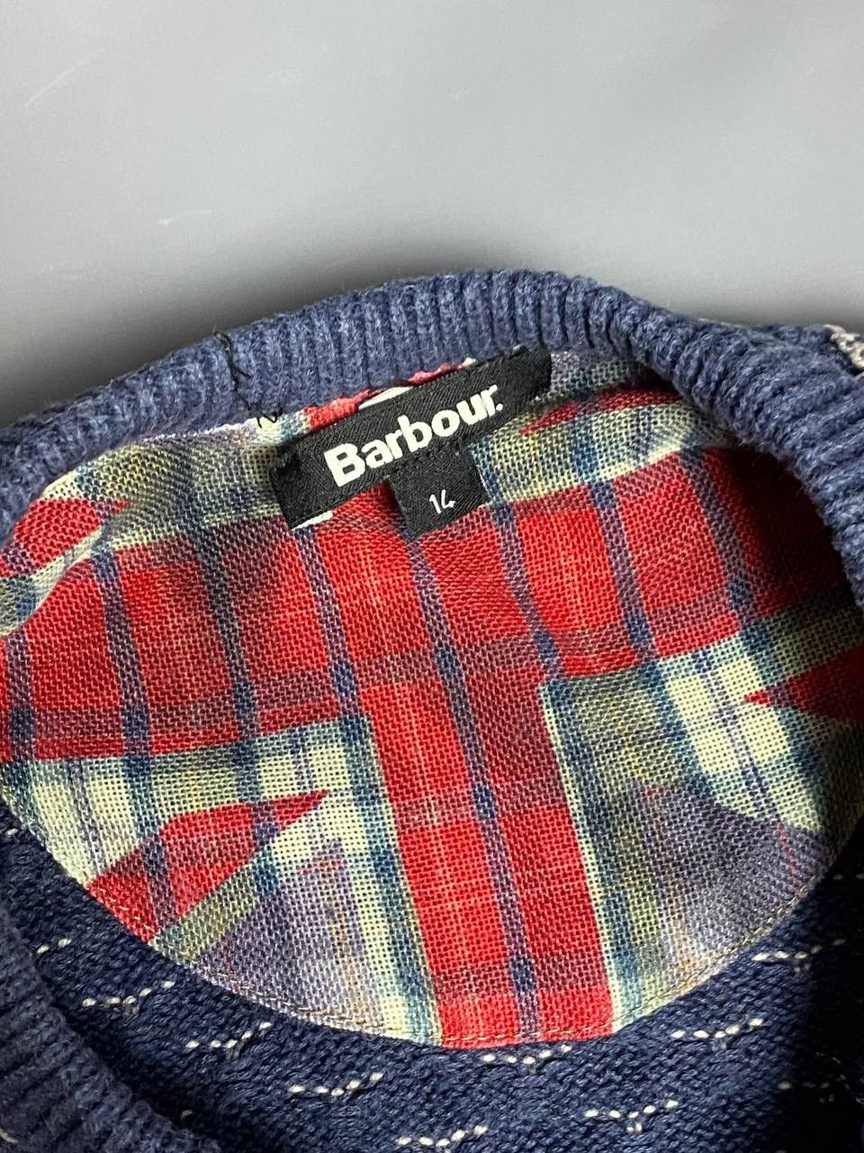 Barbour Barbour Sweater Openwork Lattice Knit Union Jack Patch Sz M Size M / US 6-8 / IT 42-44 - 22 Thumbnail