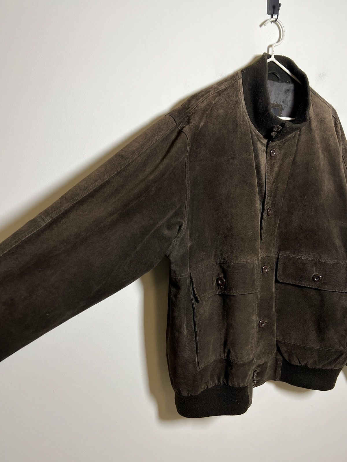 Vintage brown suede bomber