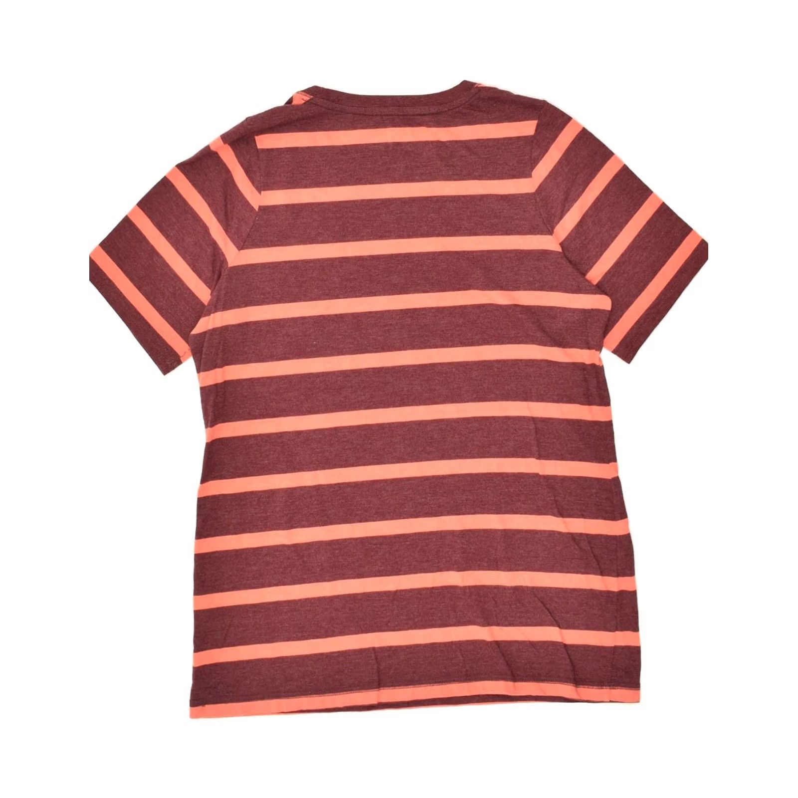 Mossimo MOSSIMO Womens Tall T-Shirt Top 2XL Maroon Striped Cotton Size XXL / US 16-18 / IT 52-54 - 2 Thumbnail