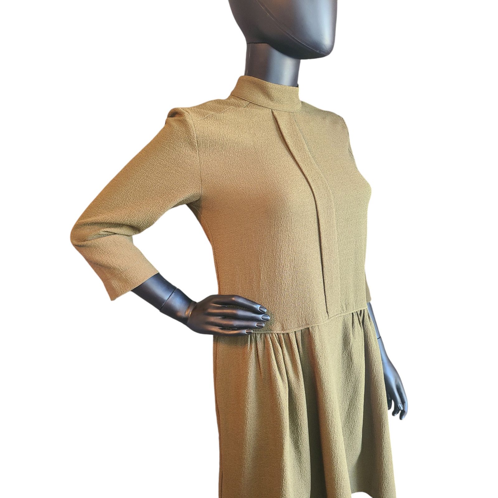 Ganni GANNI Clark Dress in Dark Olive Size XS Size XS / US 0-2 / IT 36-38 - 5 Thumbnail
