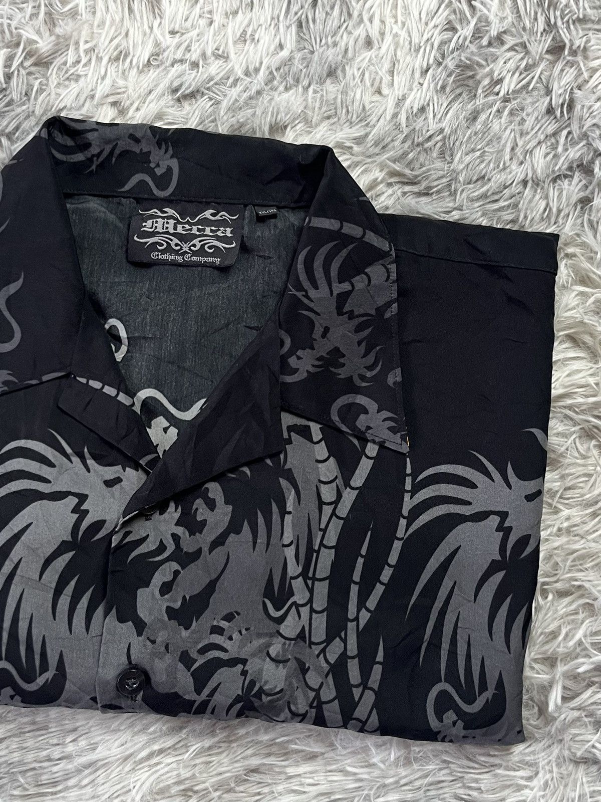 Mecca Vintage Y2K Mecca Dragon shirt button Size US XXL / EU 58 / 5 - 2 Thumbnail
