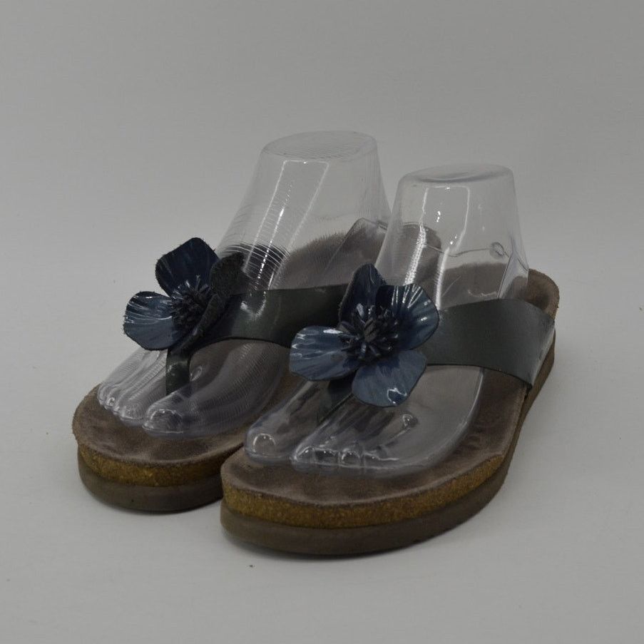 Mephisto Mephisto Wms Euro 39 US 9 Sandal Blue Floral Thong Sandal Size US 9 / IT 39 - 14 Thumbnail