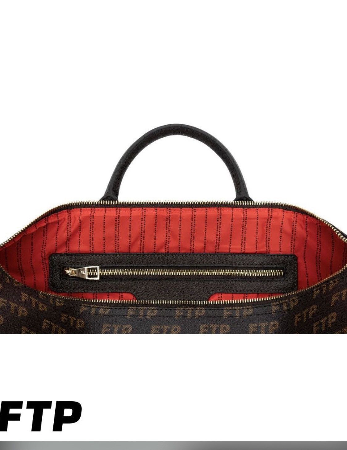 Fuck The Population FTP Repete Leather Duffel Bag Size ONE SIZE - 3 Thumbnail