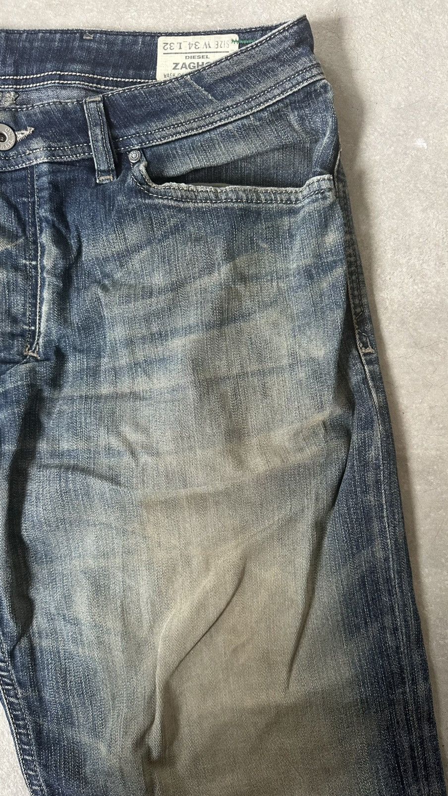 Diesel VINTAGE DIESEL INDUSTRY ZAGHOR BOOTCUT JEANS HEMMED Size US 34 / EU 50 - 4 Thumbnail