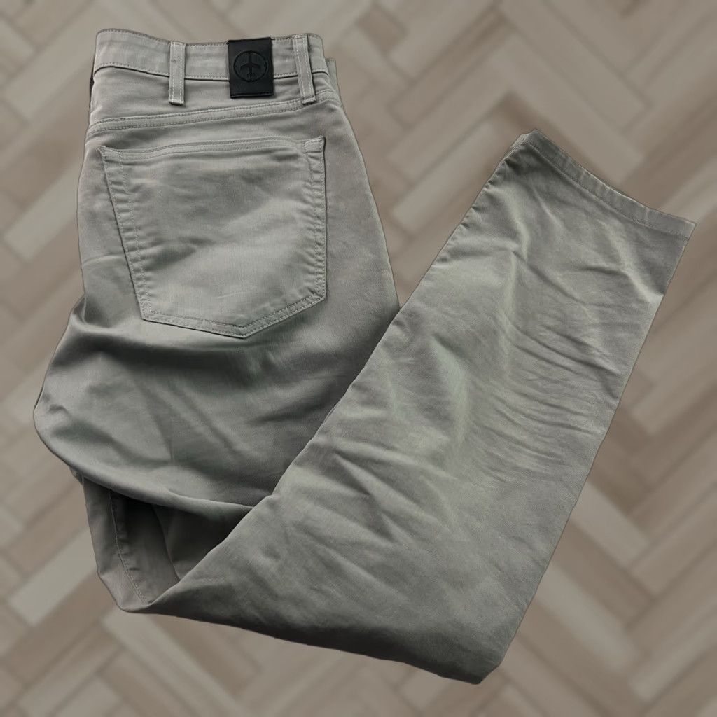Vintage Aviator Slim Leg 5-Pocket Pants Men 34x30 Gray Stretch Casual Pants Mens Size US 34 / EU 50 - 1 Thumbnail