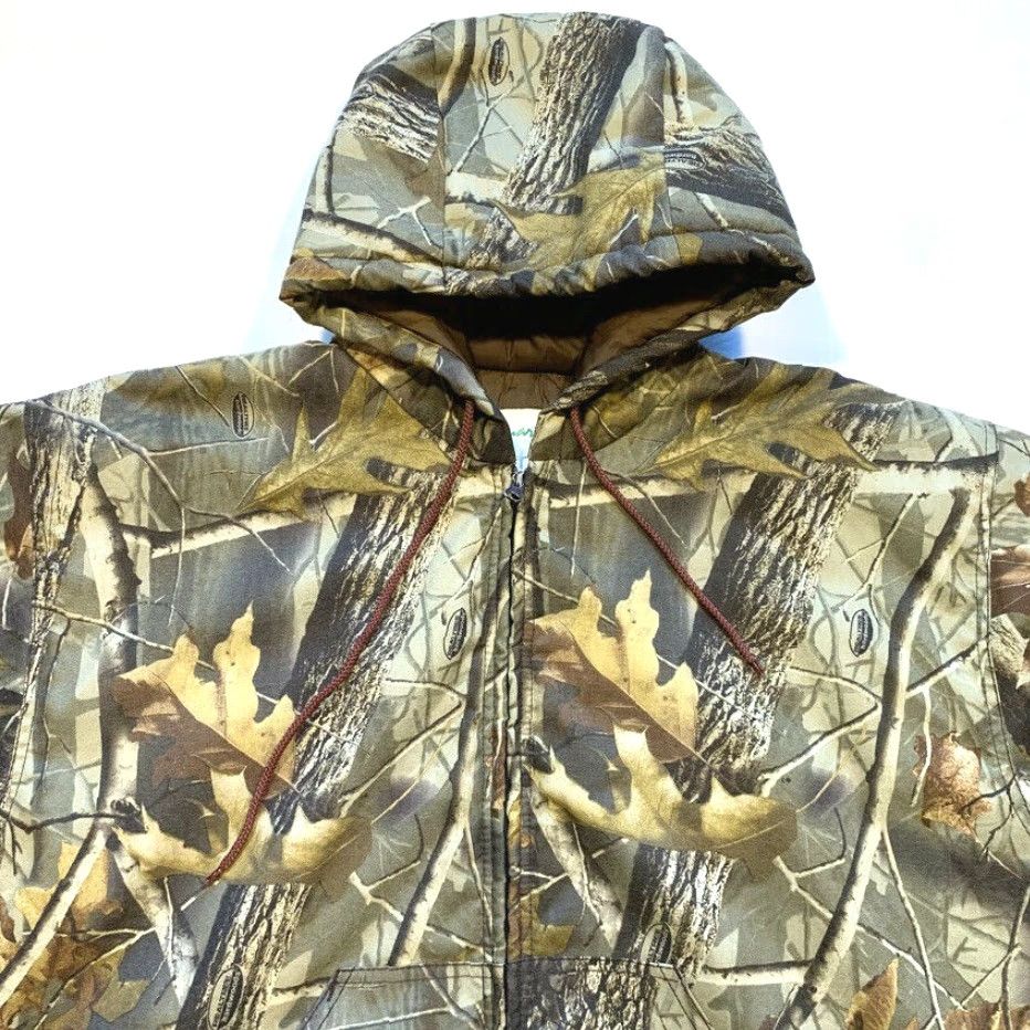 Realtree VINTAGE Aquarian's Realtree Hardwoods Camo Insulated Hooded Jacket XL Men Camouflage Bomber Coat Size US XL / EU 56 / 4 - 6 Thumbnail