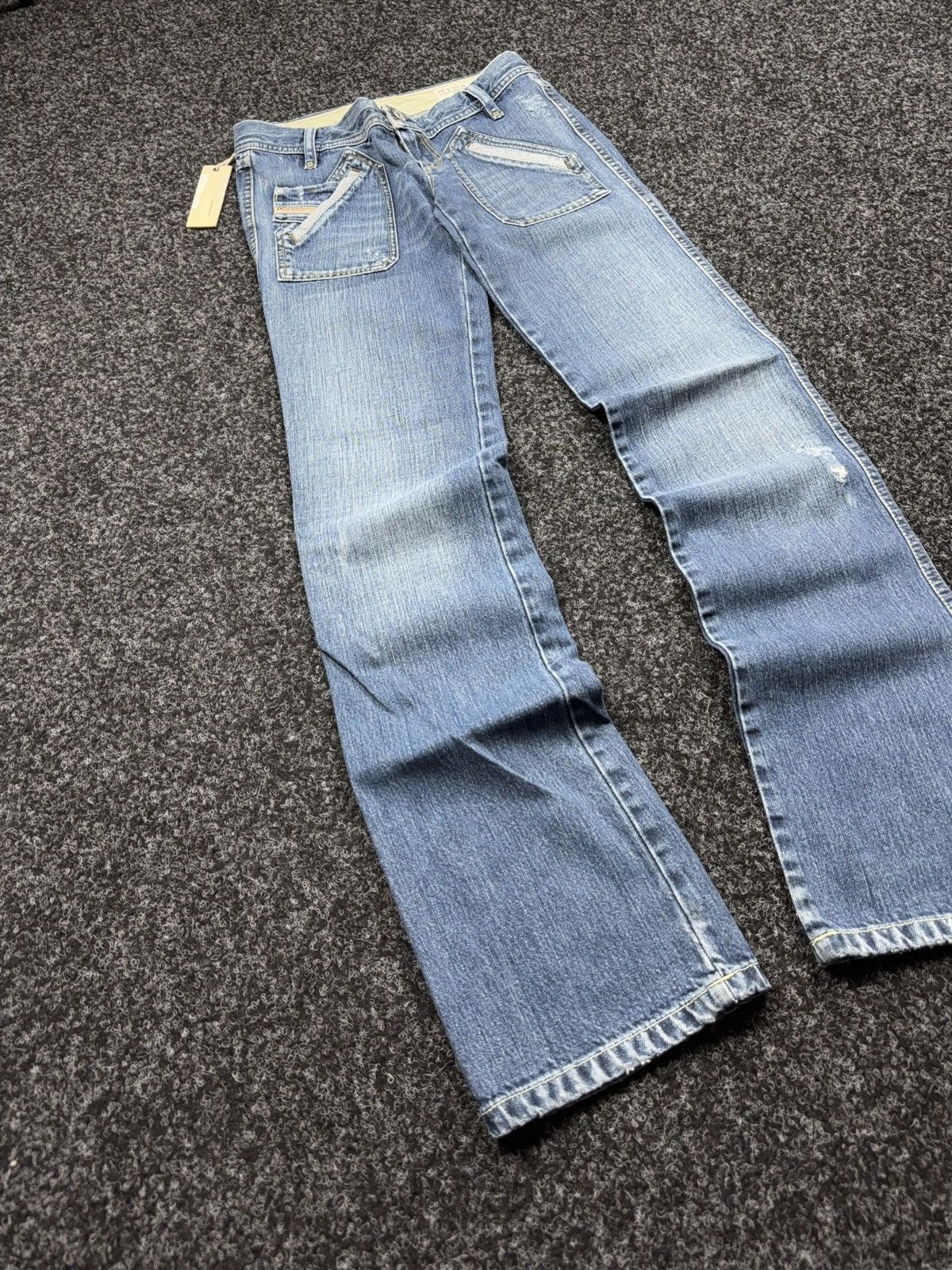 Diesel NWT Luxury 00s Diesel Junnie Low Rise Retro Rock Jeans Y2K Size 25" / US 0 / IT 36 - 2 Thumbnail