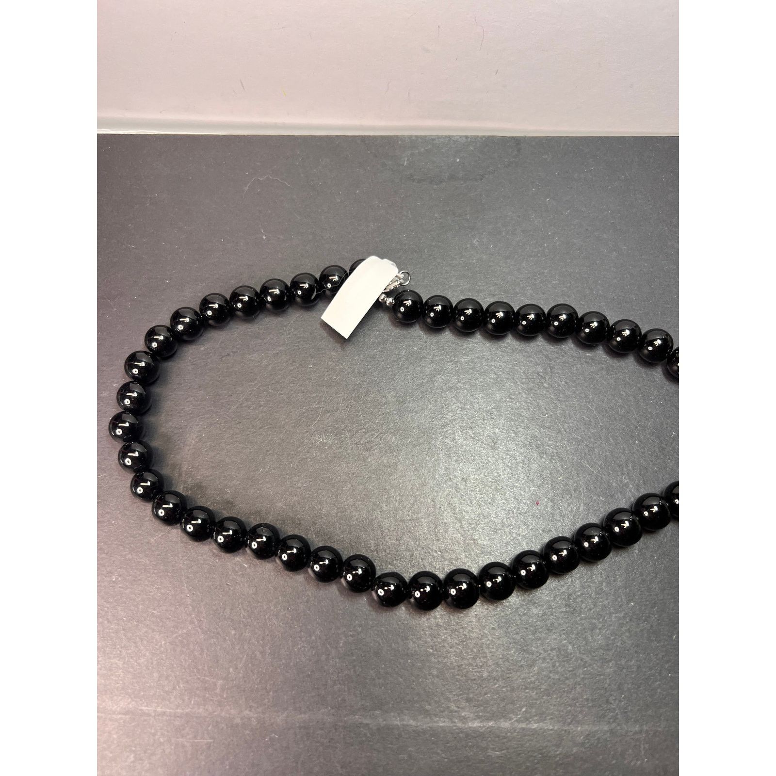 Other 10mm Black Onyx necklace with sterling silver clasp *NEW* Size ONE SIZE - 3 Thumbnail