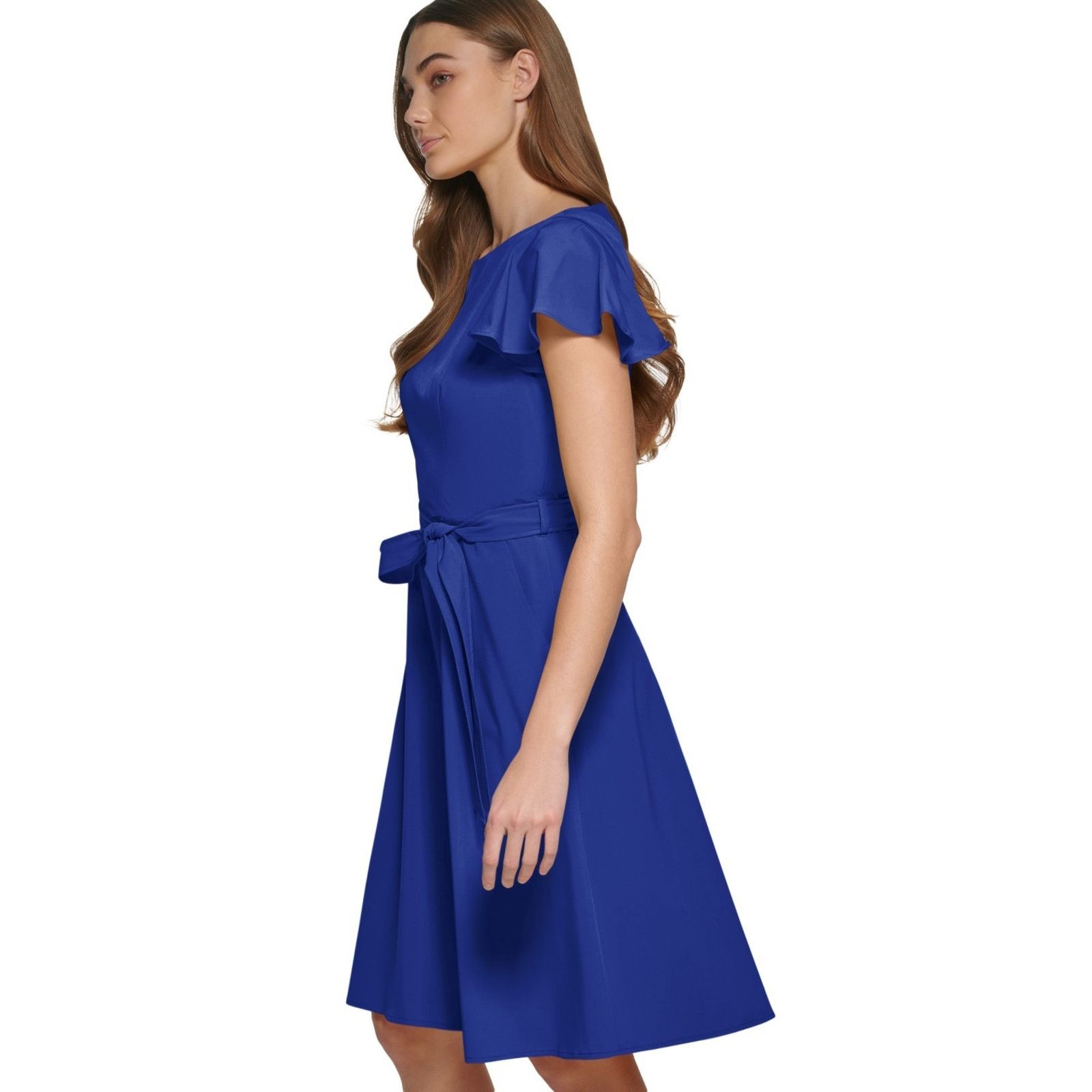 Calvin Klein Calvin Klein Women's Flutter-Sleeve Tie-Waist Dress, Size 2 Size XS / US 0-2 / IT 36-38 - 2 Thumbnail