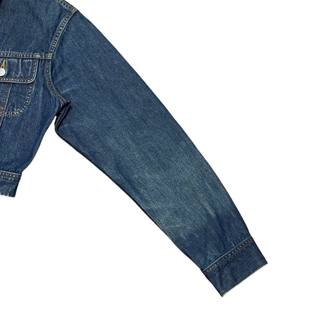Ralph Lauren Vintage 90s Ralph Lauren Boxy Cropped Trucker Denim Jacket Size M / US 6-8 / IT 42-44 - 6 Thumbnail