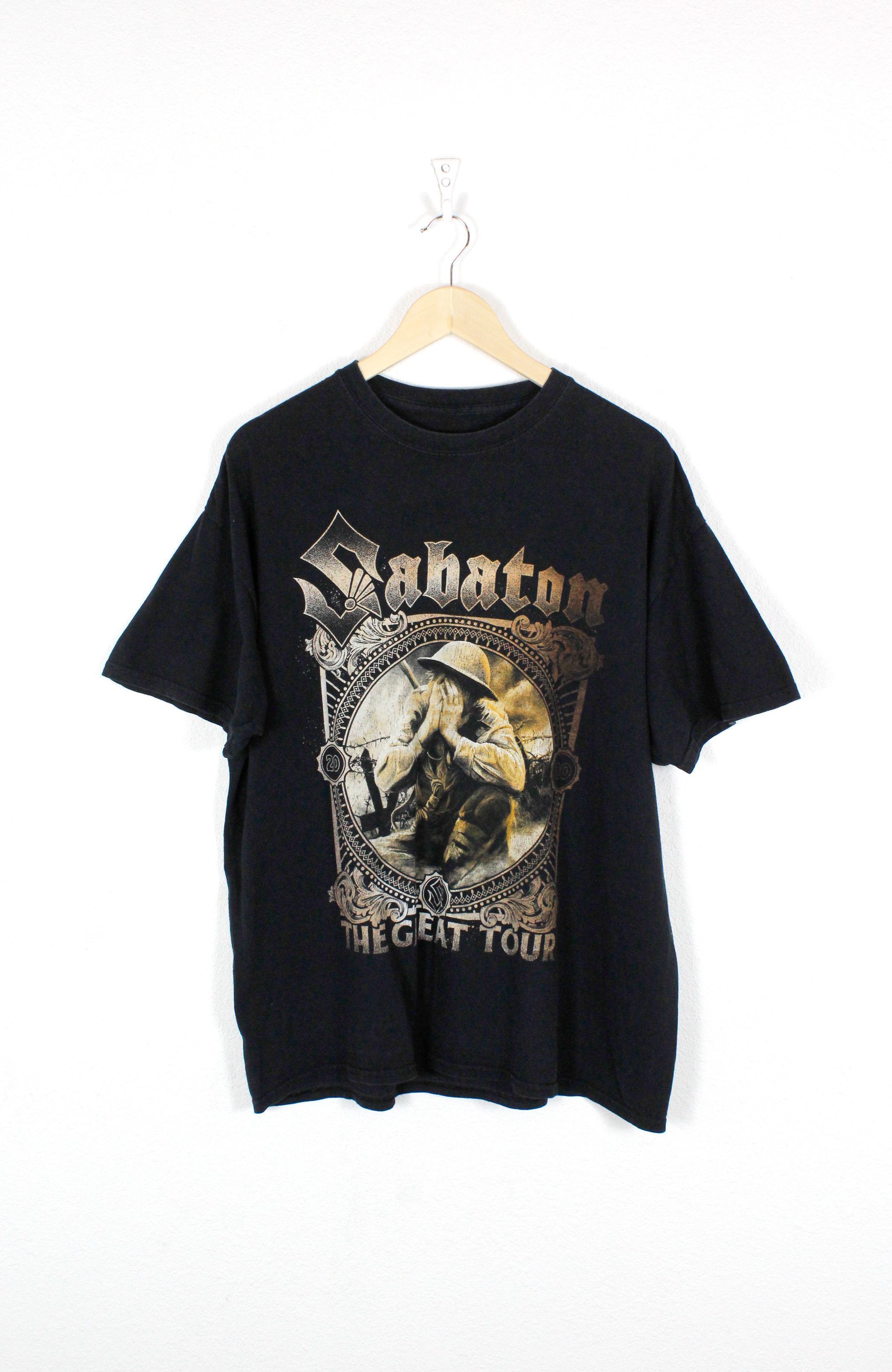 Band Tees × Vintage Sabaton The Great Tour T-shirt Big Logo Y2K Rock Size US XL / EU 56 / 4 - 1 Thumbnail
