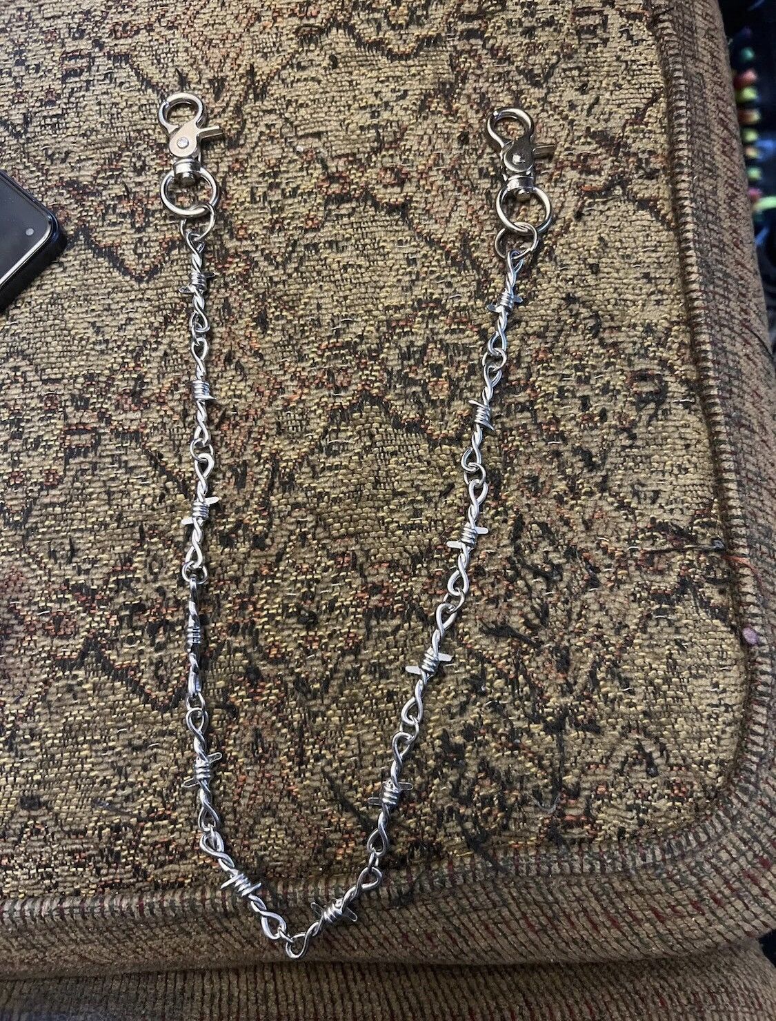 Handmade Barbed Wire Link Wallet Key Chain Size ONE SIZE - 4 Thumbnail