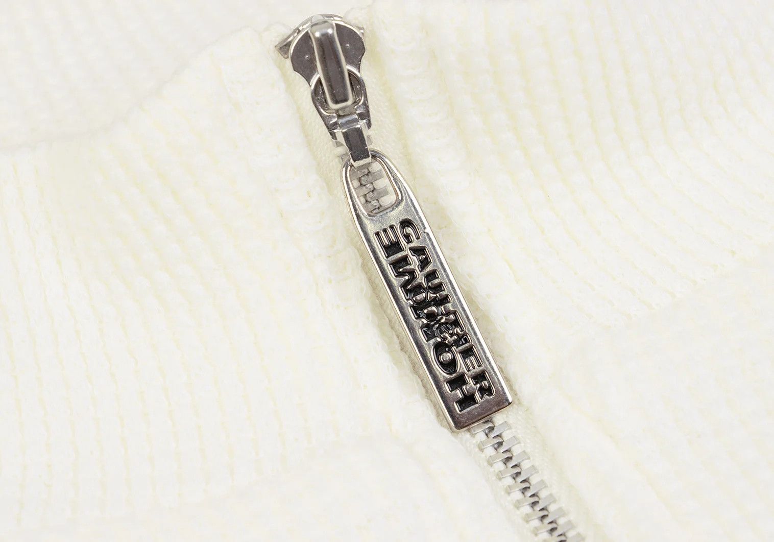 Jean Paul Gaultier Waffle Half-Zip Cut and Sewn Top in Natural Color Size US M / EU 48-50 / 2 - 4 Thumbnail