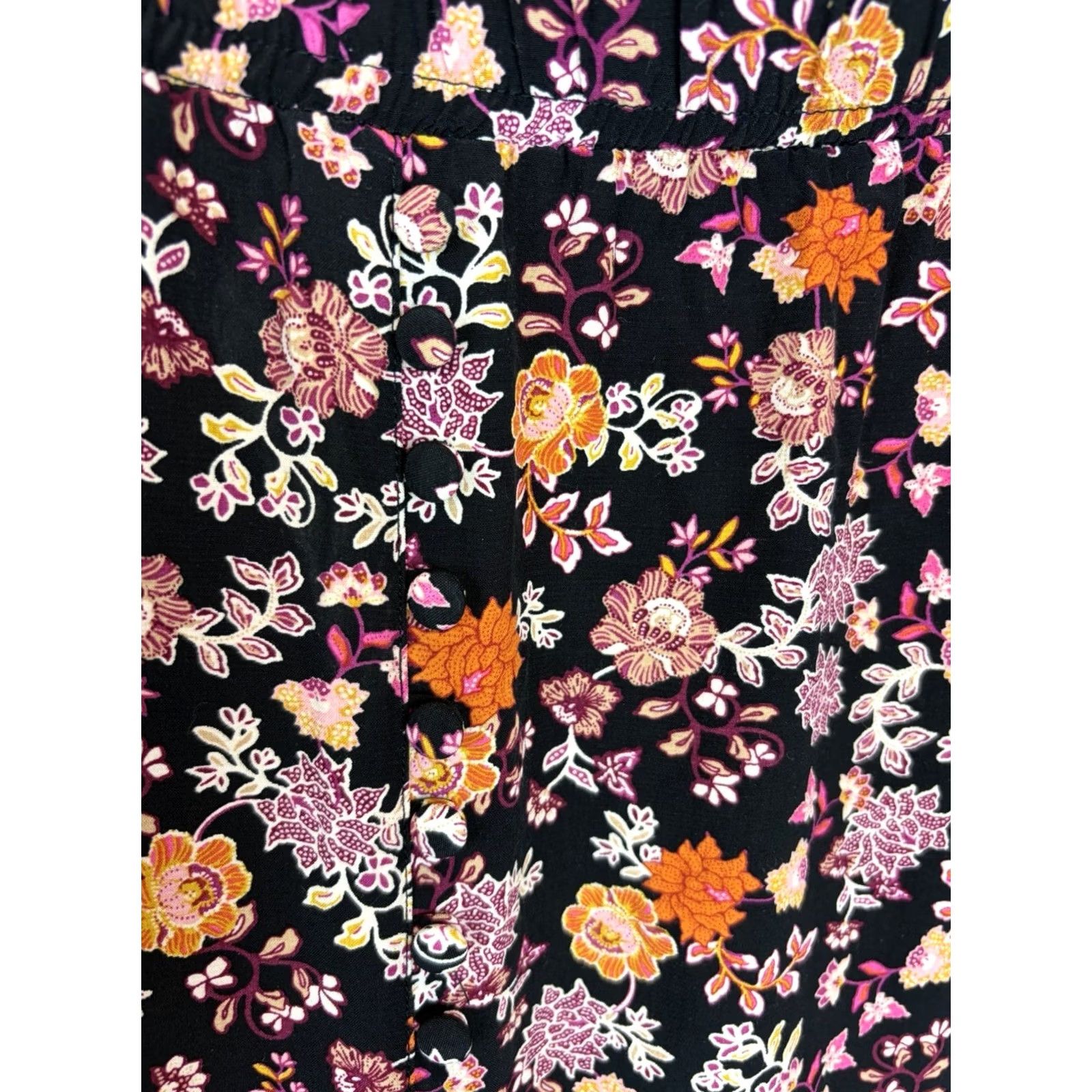 Loft LOFT Skirt Women Small Floral White Midi A-Line Casual Slit Front Lined Spring Summer Vacation Beach Resort 30"-34" Waist Womens Size 28" / US 6 / IT 42 - 7 Thumbnail