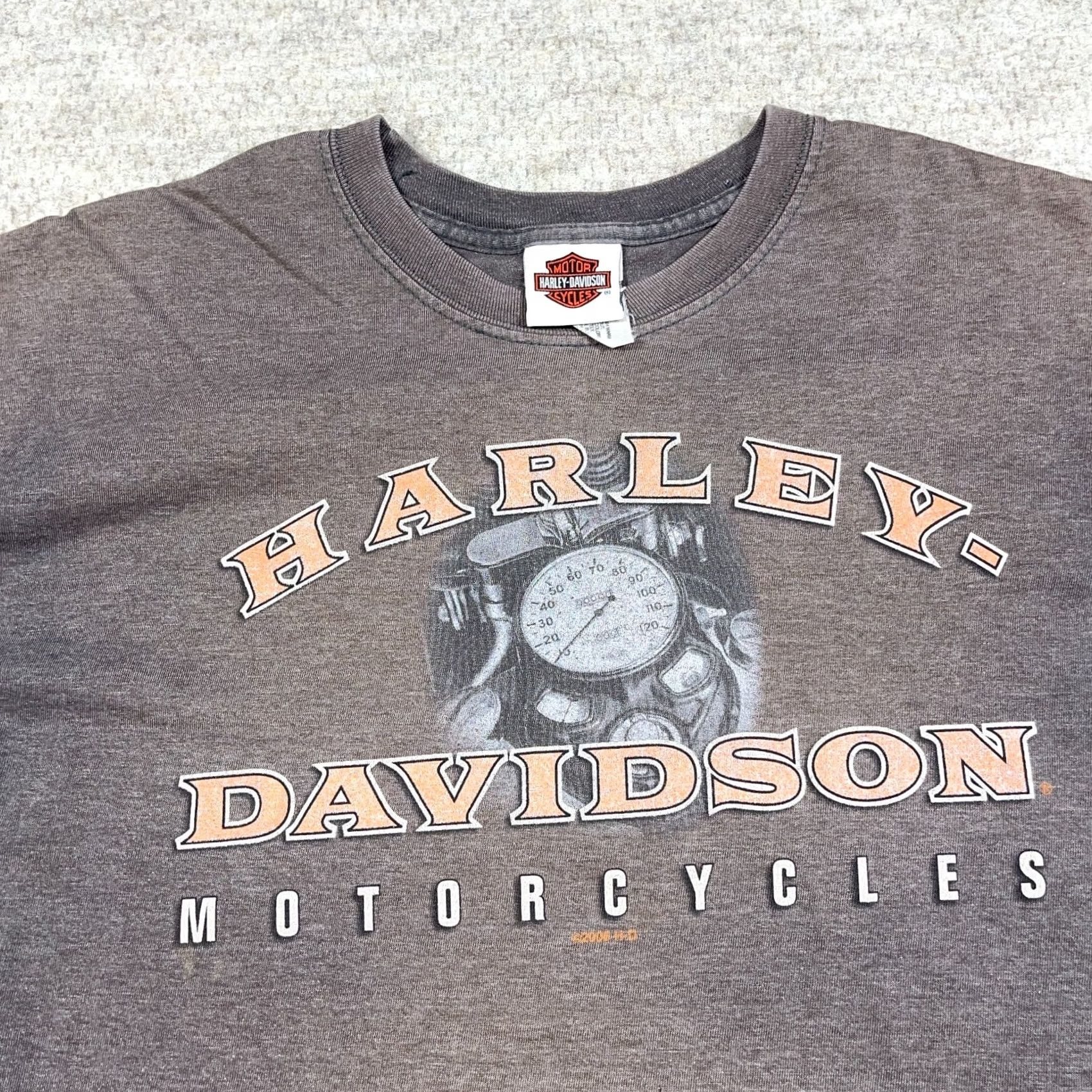 Harley Davidson Vintage Harley-Davidson Shirt Men L Gray Sun Faded Hog Pig Grunge Worn Grunge Logo 80s Retro Biker USA Short Sleeve Crew Neck T-Shirt Cotton Jersey Size US L / EU 52-54 / 3 - 3 Thumbnail