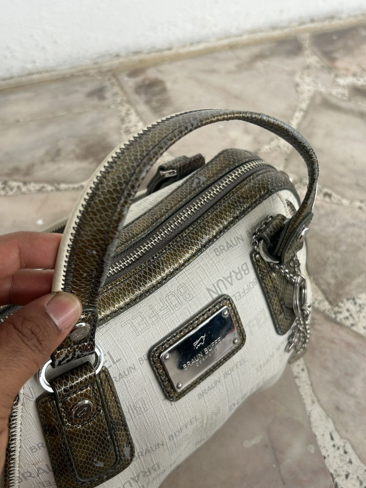 Braun Braun Buffel Mini Handle Beg Beige White Size ONE SIZE - 11 Thumbnail