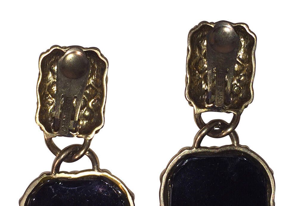 Valentino LesBernard for Valentino Simulated Black Onyx Basket Earring Size ONE SIZE - 4 Thumbnail
