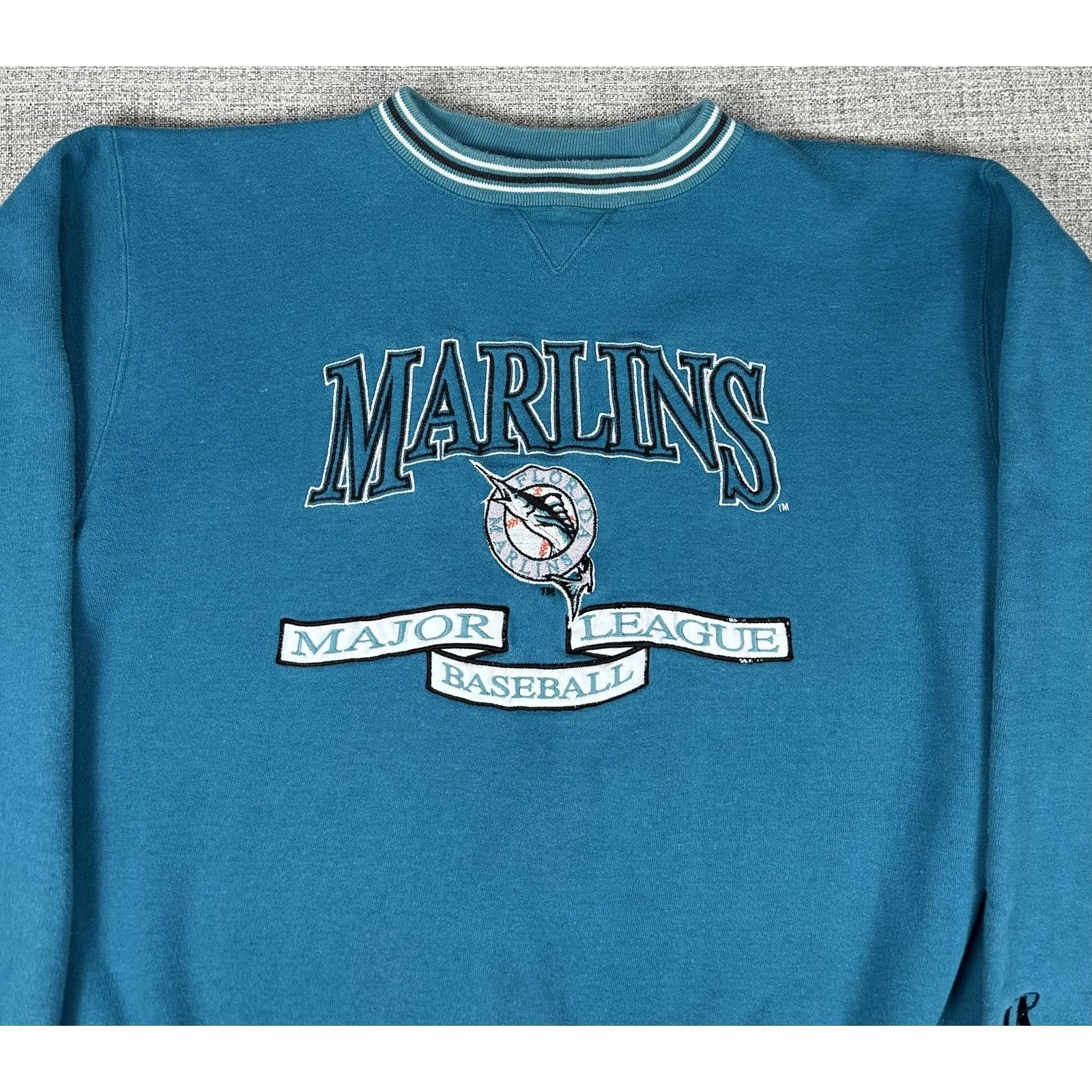 Logo Athletic Florida Marlins Sweatshirt Sz XL Blue MLB Logo Athletic 90s Size US XL / EU 56 / 4 - 2 Thumbnail