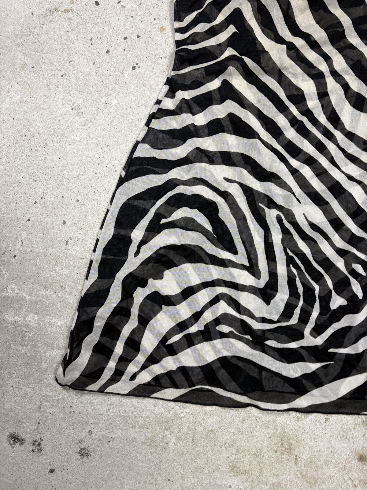 Dolce & Gabbana 2000s Dolce & Gabbana Underwear Mesh Zebra Print Mini Dress Size M / US 6-8 / IT 42-44 - 3 Thumbnail