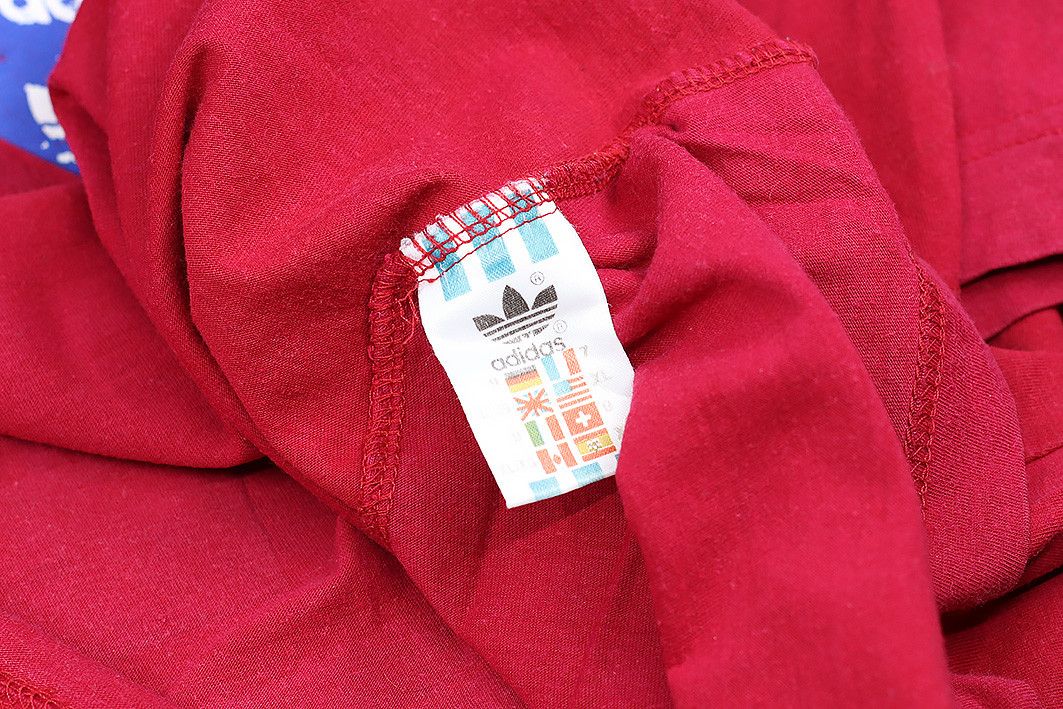 Adidas × Vintage Vintage 90s Adidas T-Shirt – Red Trefoil Running Graphic Tee Size US XL / EU 56 / 4 - 4 Thumbnail