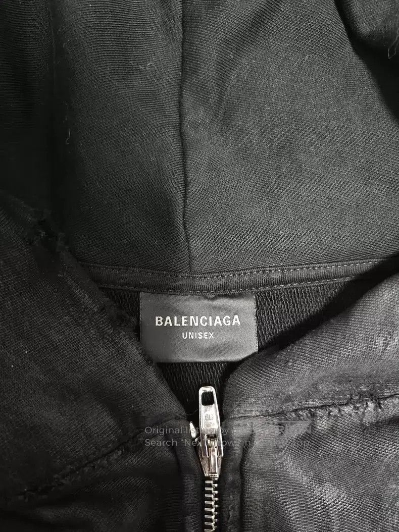 Balenciaga Balenciaga Mud-dye tape Coke blocked zipper hooded sweater Size US M / EU 48-50 / 2 - 4 Thumbnail